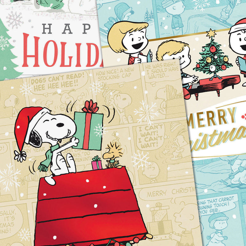 Peanuts Nostalgic Wishes Assorted Boxed Christmas Cards, Pack of 16