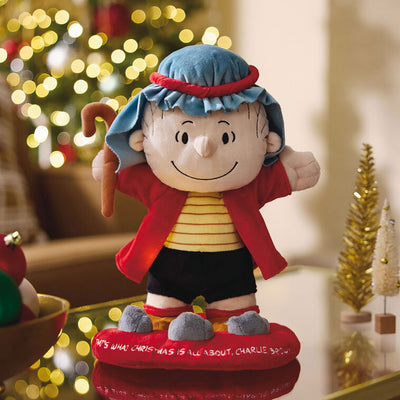 Peanuts Linus in Shepherd Costume Plush With Sound, Motion and Light, 12"