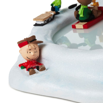 Peanuts Gang Sledding Musical Tabletop Figurine With Motion