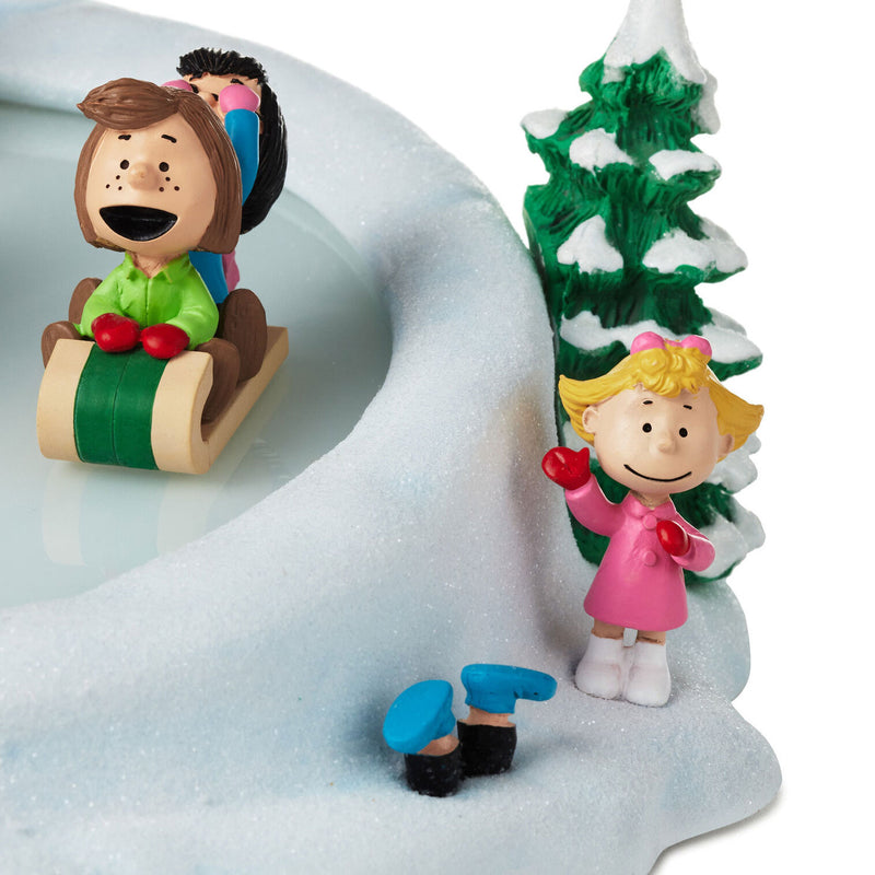 Peanuts Gang Sledding Musical Tabletop Figurine With Motion