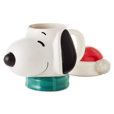 Peanuts Santa Snoopy Musical Sculpted Mug, 23 oz