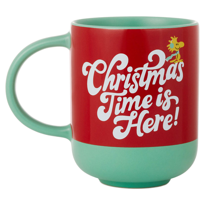 Peanuts Snoopy Red and Green Christmas Mug, 16 oz