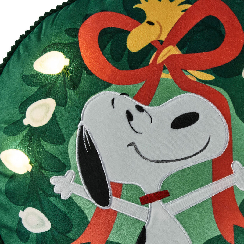 Peanuts Snoopy Wreath Light-Up Pillow, 17"