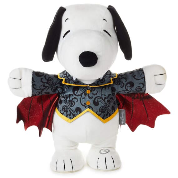 Snoopy the Vampire Beagle Halloween Plush With Sound and Motion, 11"