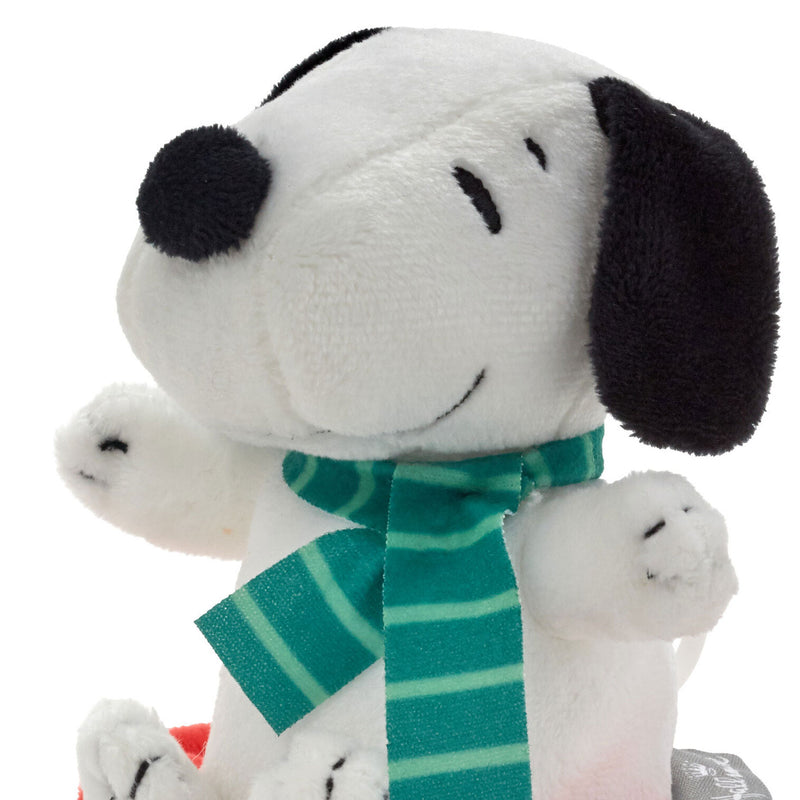 Peanuts Zip-Along Snoopy on Red Disc Plush Toy