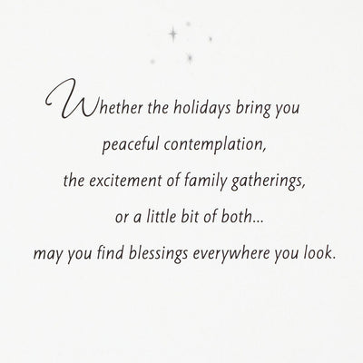 Snowy Pine Tree Blessings Everywhere Boxed Christmas Cards, Pack of 16