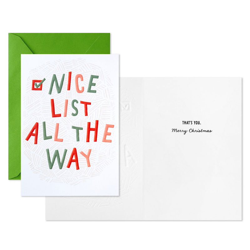 Nice List All the Way Boxed Christmas Cards, Pack of 5