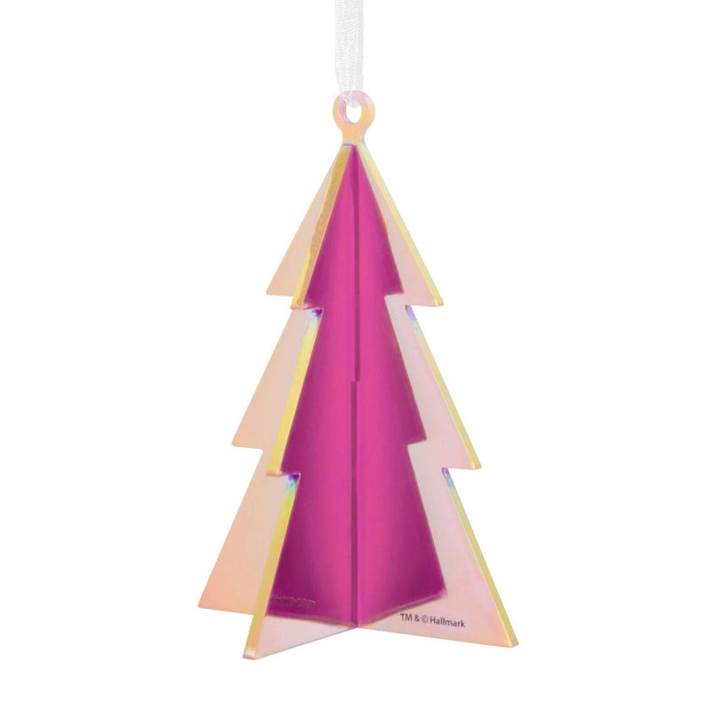 Signature Iridescent Pink Tree Acrylic Hallmark Ornament