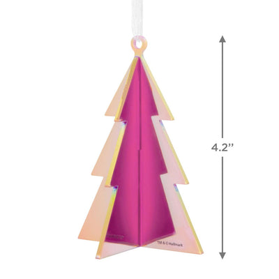 Signature Iridescent Pink Tree Acrylic Hallmark Ornament