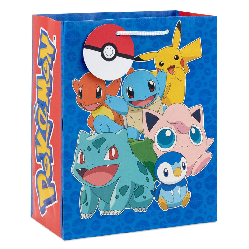 Pokémon on Blue Medium Gift Bag 9.6"