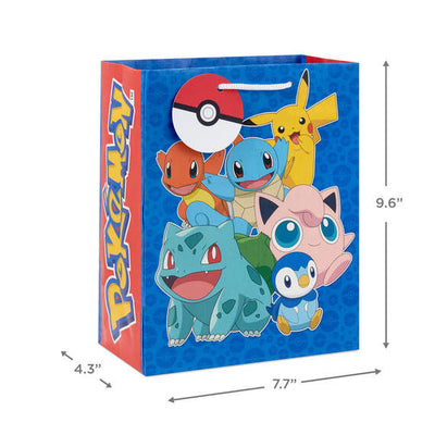 Pokémon on Blue Medium Gift Bag 9.6"