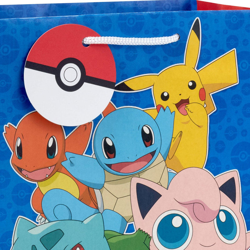 Pokémon on Blue Medium Gift Bag 9.6"