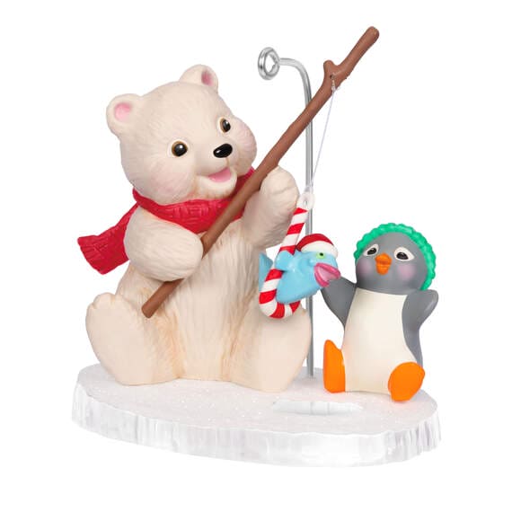 Snowball and Tuxedo Fishing Friends Ornament