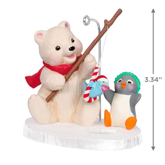 Snowball and Tuxedo Fishing Friends Ornament