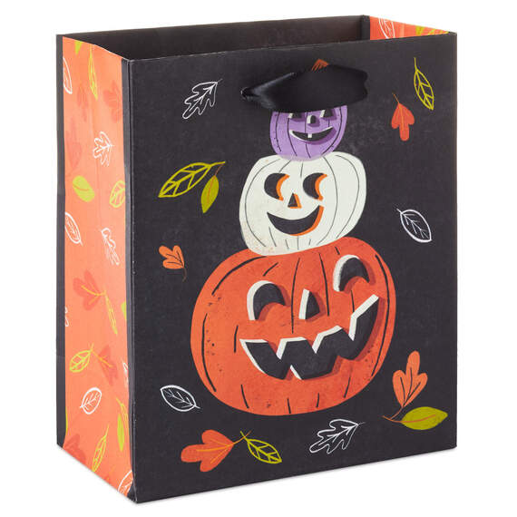 Pumpkin Trio Small Halloween Gift Bag 6.5"