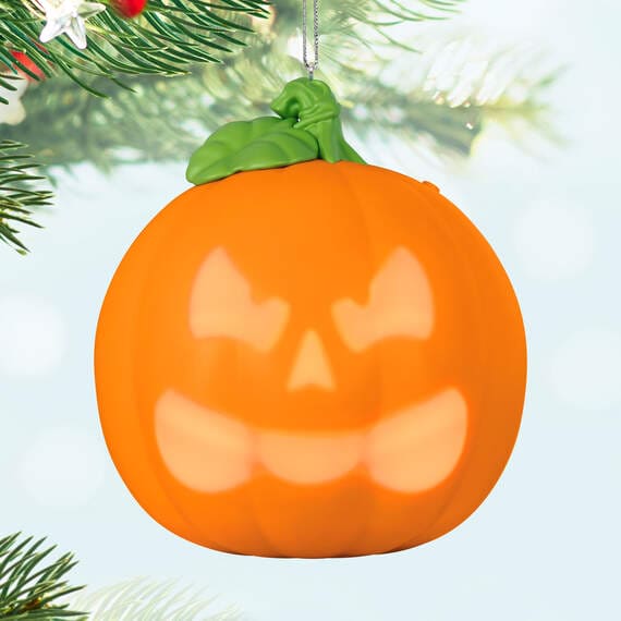 Spirited Pumpkin Ornament With Light and Sound