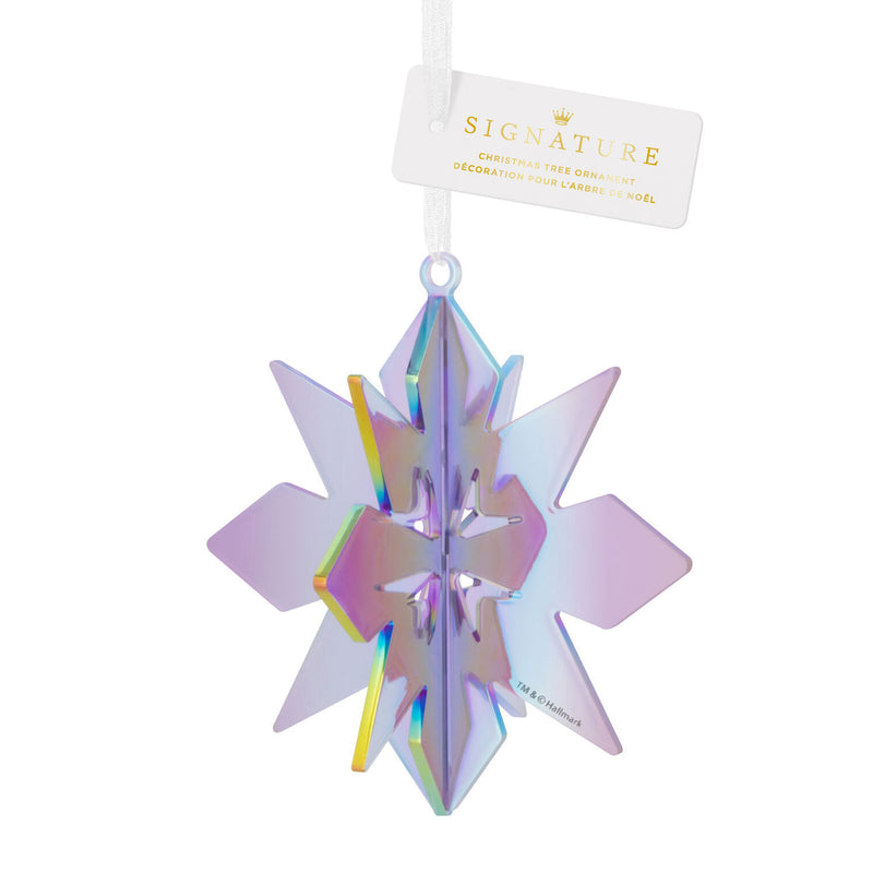 Signature Iridescent Purple Snowflake Acrylic Hallmark Ornament