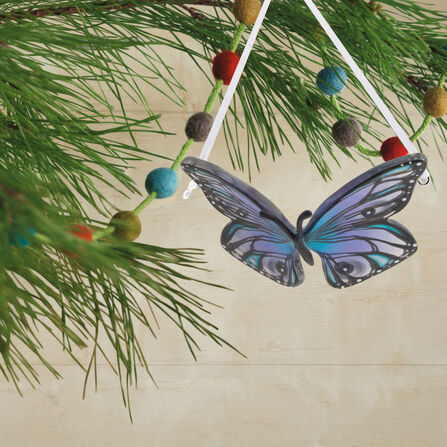 Purple and Blue Butterfly Hallmark Ornament