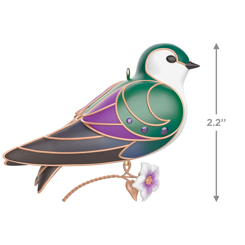 The Beauty of Birds Violet-Green Swallow Ornament