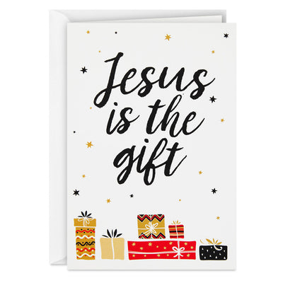 Jesus Is the Gift Religious Boxed Christmas Cards, Pack of 16