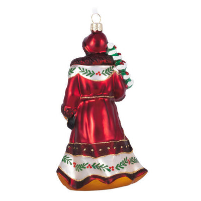 Santa Claus Glass Ornament