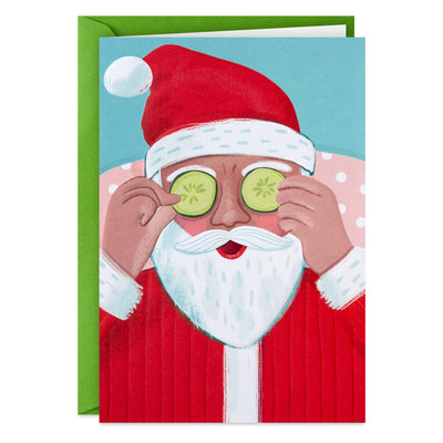 Self-Care Santa Packaged Christmas Cards, Set of 5