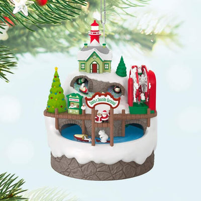 Santa's Seaside Carnival Musical Ornament With Light and Motion