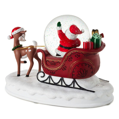 Santa's Sleigh Musical Snow Globe