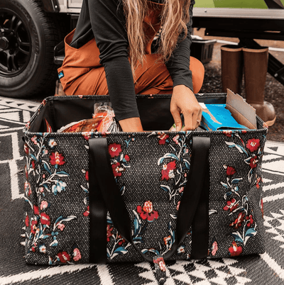 ReActive Large Car Tote - Perennials Noir Dot