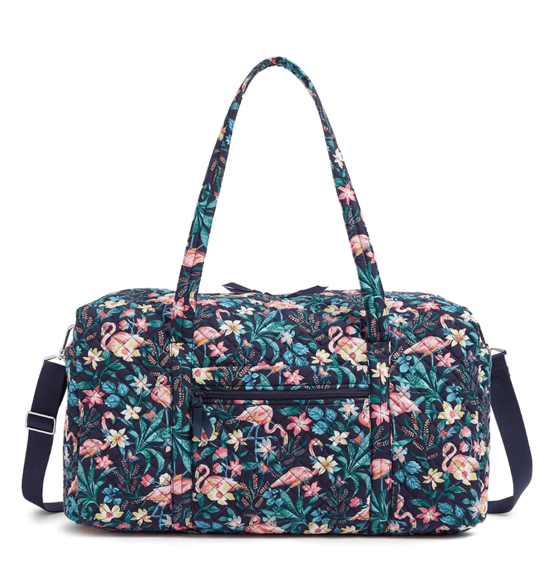 Large Travel Duffel - Flamingo Garden