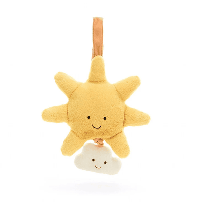 Yellow stuffed sun with cloud by Jellycat