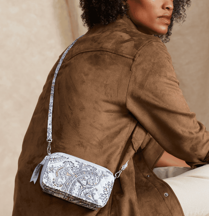 RFID All in One Crossbody Bag - Soft Sky Paisley