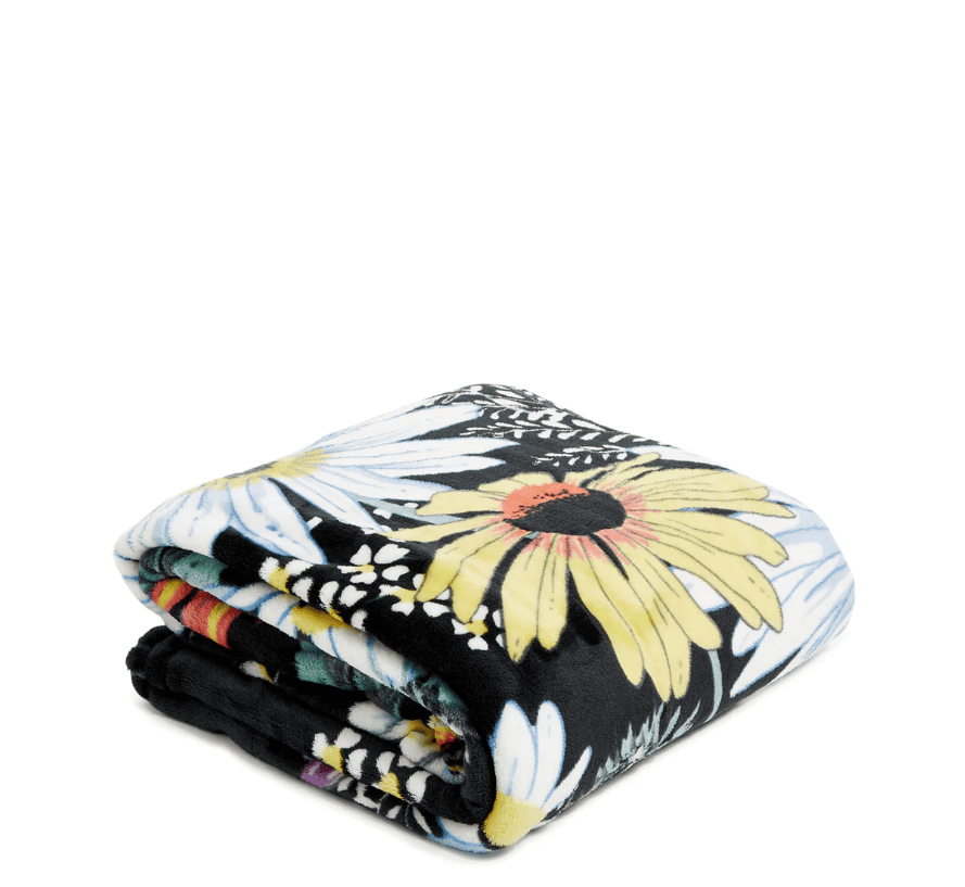 Plush Throw Blanket - daisies