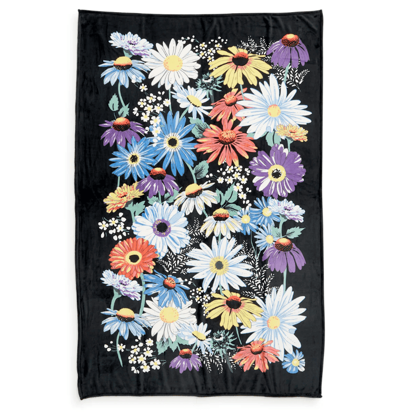 Plush Throw Blanket - daisies