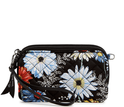 RFID All in One Crossbody Bag - Daisies