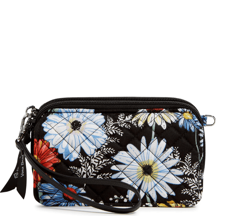 RFID All in One Crossbody Bag - Daisies