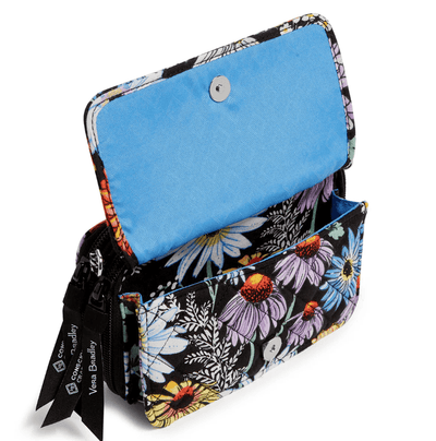 RFID All in One Crossbody Bag - Daisies