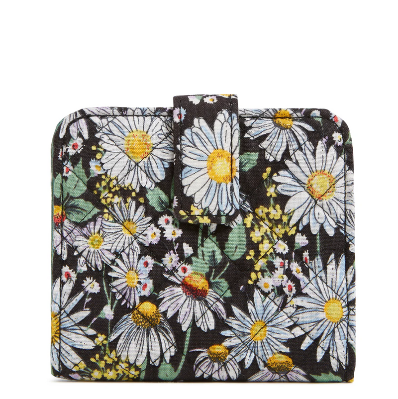 RFID Finley Small Wallet - Daisies White