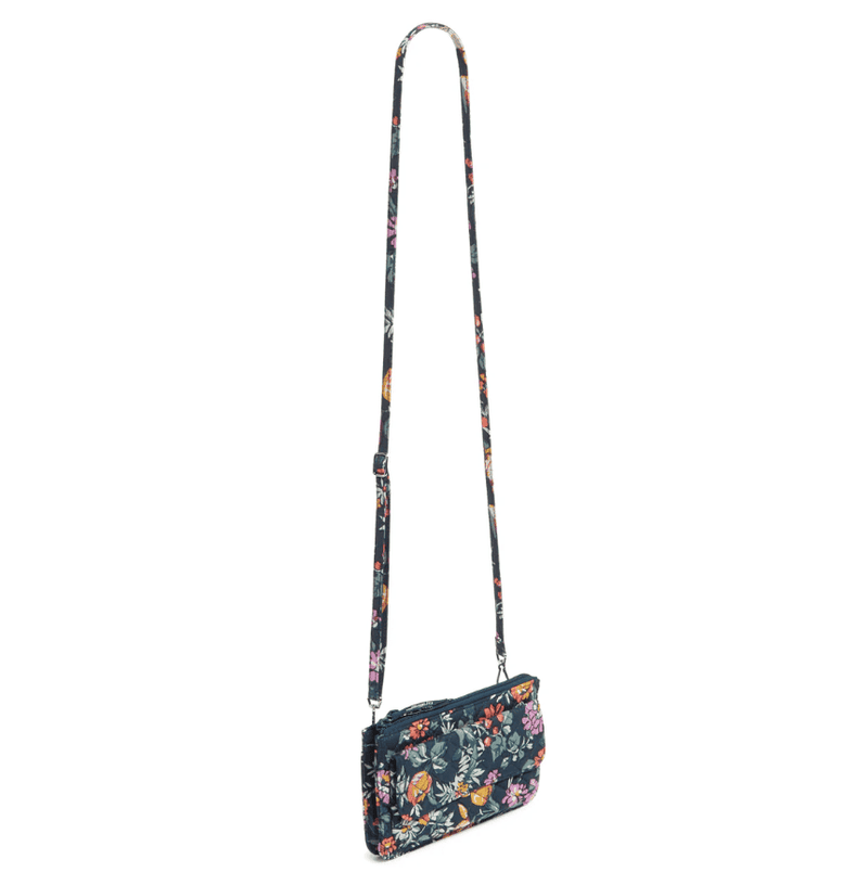 RFID Wallet Crossbody - Fresh-Cut Floral Green