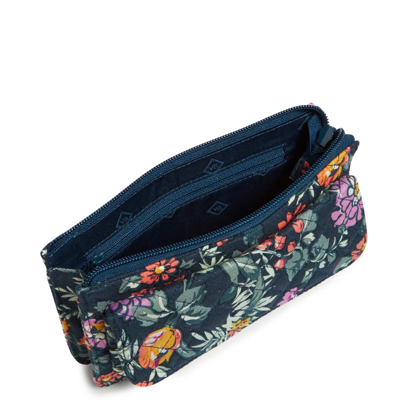 RFID Wallet Crossbody - Fresh-Cut Floral Green