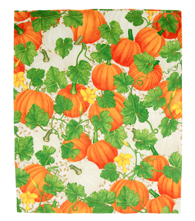 Pumpkin Chintz White Guest Towel Napkins