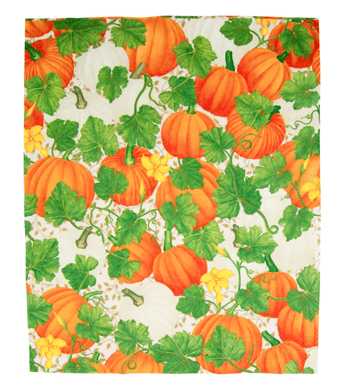 Pumpkin Chintz White Guest Towel Napkins