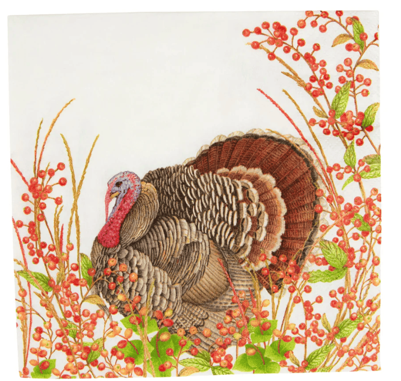 Turkey And Berries Luncheon Napkins