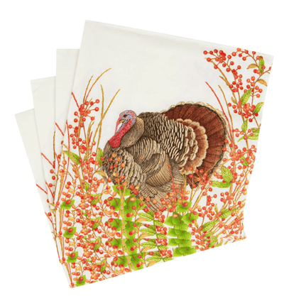 Turkey And Berries Luncheon Napkins