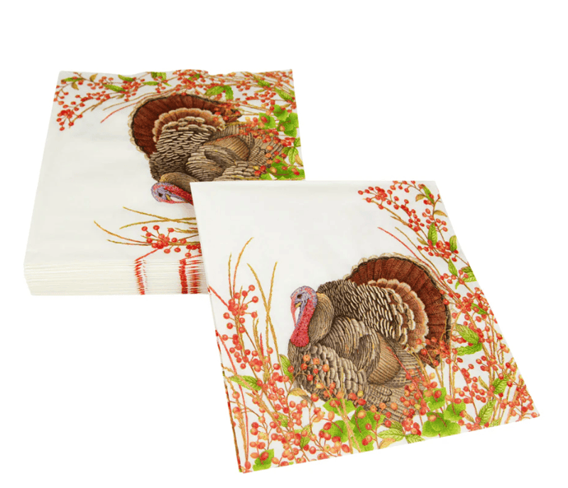 Turkey And Berries Luncheon Napkins