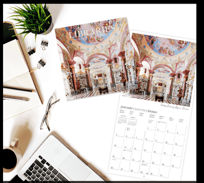 Libraries 12 x 12 Wall Calendar