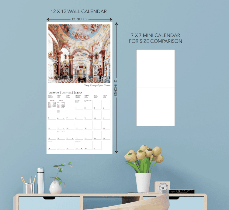 Libraries 12 x 12 Wall Calendar