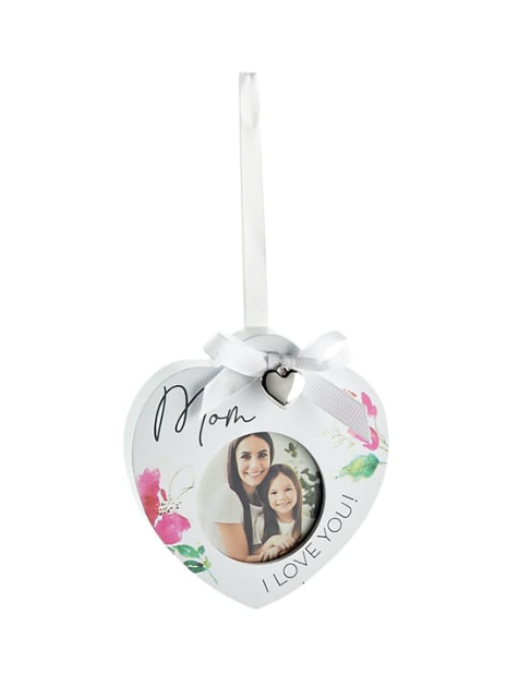 I Love You Mom Floral Ornament - 2x2