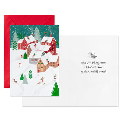 Sledding Fun Packaged Christmas Cards, Set of 5