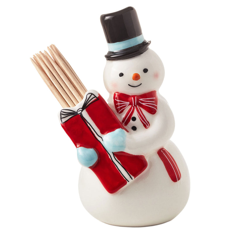 Smiling Snowman Toothpick Holder